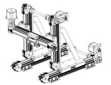 Dual Z axis gantry stage linear modules