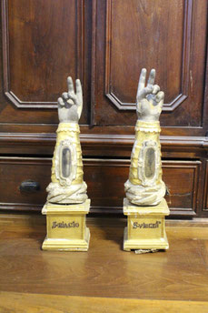 Rogliano- Eglise Sant'Agnello-bras reliquaire de St Blaise et St Vincent- cl. M.-E. Nigaglioni