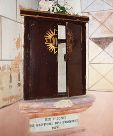 Santa Reparata di Moriani (Forci) St Antoine Abbé "Die 1e de Juniis - De Gaffori eps promisit - 1876