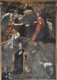 Cateri - Eglise du couvent de Marcasso - l'Annonciation (M.-A. de Santis 1661)