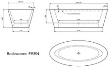 Freistehende Badewanne FREN