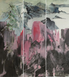 赤山雪湖组画  SNOW LAKE 200X180CM 布面油画  OIL ON CANVAS  2014