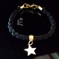 Pferdehaar Armband Gold
