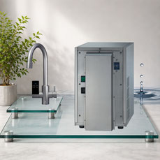 Blupura Blusoda Box 30 Untertisch-Wasserspender mit professioneller Zapfsäule für Unternehmen.