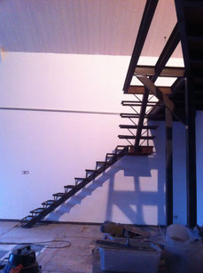Escalier quart tournant structure IPN