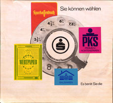 Sie können wählen. Plakat  Sparkasse 1967.