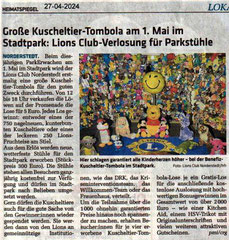 Kuscheltier Tombola im Norderstedter Stadtpark