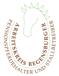 Logo: Pferdekopf in Hufeisenform