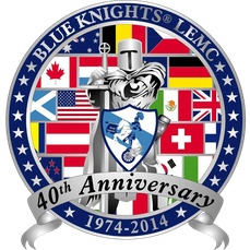 Blue Knights® Germany XIV Mittelfranken e.V.  Polizei - Motorradtouren-Club, Blue Knights® 40th Anniversary Patch, LEMC Blue Knights® , Blue Knights® 1974 - 2014 Anniversary, Blue Knights® International