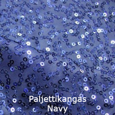 Paljettikangas Navy