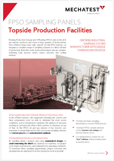 FPSO Sampling systems, sample connections, FPSO liquid sampling, FPSO gas sampling, FPSO Sampling project SBM, Petrobras, Mechatest FPSO sampling, Swagelok grab sample panel, grab sampling