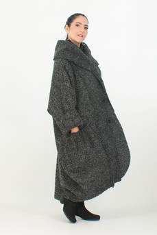 oversized Mantel aus Wollstrick