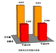 平成24年中高齢者の死者数