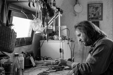 Yannis Pantazis in his workshop