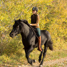 Giulia and the Bardigiano stallion Orfeo