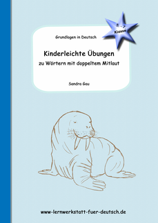 Übungen zu doppelten Konsonanten, Übungen mit Lösungen zu doppelte Mitlaute, Übungen zu bb dd ff gg ll mm nn pp rr ss tt, Arbeitsblätter zu doppelte Konsonanten, Lernmaterial doppelte Konsonanten