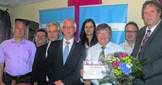 Neu gewählter OV-Vorstand Kinzweiler (neuer OV-Vors. Laufs (1 v. l. u. Ehrenvors. Bündgens 2. v. l.)