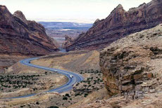 Suggestiva immagine della Interstate 70 nello Utah.