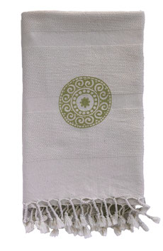 Yogadecke Bio Baumwolle 100 x 200 cm handbedruckt "Ananya""