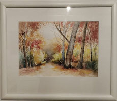 Laubwald 60x50 Aquarell