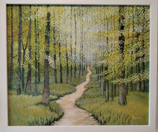 Waldweg 70x60 Acryl