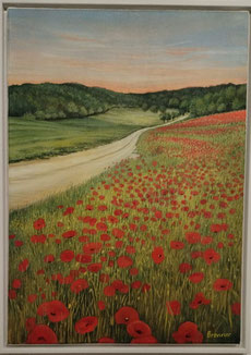 Mohnblumenfeld 50x70 Acryl