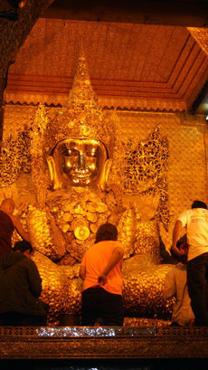 Buddha covered in gold leaf