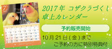 2017年 コザクラづくし卓上カレンダー