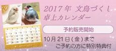 2017年 文鳥づくし卓上カレンダー