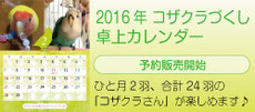 2016年 コザクラづくし卓上カレンダー