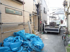 足場の解体作業2