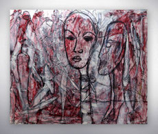 figuren, figurative Bilder, Strukturen, Gesichter, abstrakte Kunst, Originalkunst, handgemalt, moderne Gemälde, großformatige Bilder, Originale, Unikate, gespachtelte, Strukturen, hochwertige Malerei, XXL, Großformat, figurative Malerei, Schiff, U-Boot, .