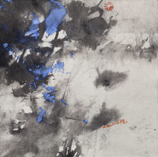 早春2 EARLY SPRING 2 30X30CM 纸本水墨与矿物色 INK & MINERAL COLOR ON PAPER 2026