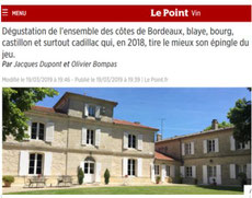 Revue le point par Jacques Dupont le 19 mars 2019, le point vin, Château du Payre