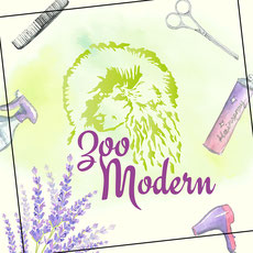 zoomodern logo design poodle provence order luzury creative ideas green lilac