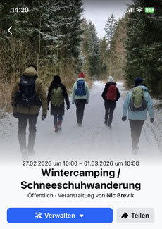 Wintercamping Schneeschuhwanderung