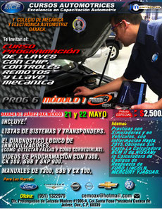 cursos de inmovilizadores automotrices mcecursosautomotrices flyer mecanica automotriz