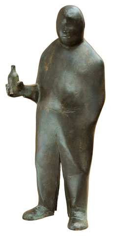 Mann mit Flasche, 2006, Höhe 45 cm