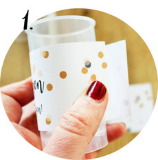 Bild: Konfetti-Popper einfach selber machen, ein schönes DIY Geschenk für die Hochzeit, zum Geburtstag oder Silvester, mit Freebie für Banderole "Konfettiregen bringt Glück & Segen", gefunden auf www.Partystories.de