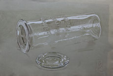 Still life on Ingrès paper with Polychromes pencil (1986)