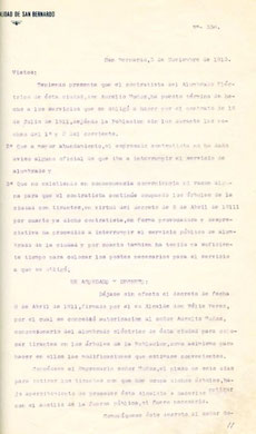 AHCSB, Decretos Municipales, Vol. 79, Nº 336 (a).