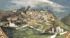Il borgo di Gangi in un dipinto del 1835 circa, palazzo Mocciaro (foto S. Farinella©)