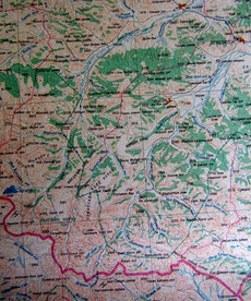 Carte 1/500 000 Tsetserleg lac Bleu