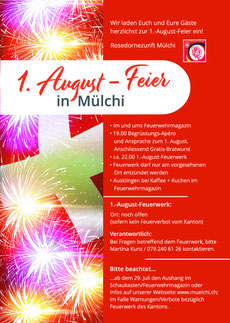 Dorfleist Mülchi Flyer 1.August-Feier