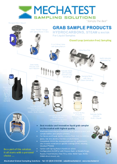 Spot Grab Sampling Hydrocarbons liquid sampling, closed sampling, On-Off Liquid Bottle Sampler, Bypass Sampler, Back Purge Liquid Sampler, Needle Purge Liquid sampler, Flow Thru Inline Sampler, Piston Valve Liquid Sampler, GC Vial Sampler, Dopak DPM