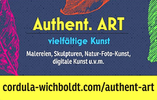 Authent. ART (Visitenkarte): Vielfältige Kunst. Authentizität begegnet Ästhetik und Ethik.