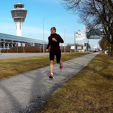 Laufen am Flughafen München