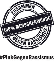 Logo Pink gegen Rassismus