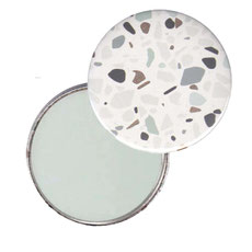 Taschenspiegel, Handspiegel, Button,59 mm,Florentiner Papier Terrazzo mit Golddruck