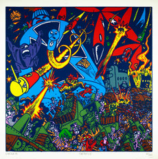 Hervé Di Rosa, Bataille, 1986, sérigraphie, collection artothèque du musée des beaux-arts de Brest. © ADAGP, Paris 2015.